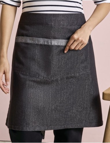 PRE-PR128-Domain Contrast Denim Waist Apron